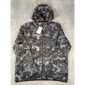 Nike Windrunner Tech Fleece Full Zip Hoodie Size Small Men Grey Black HV5055-060